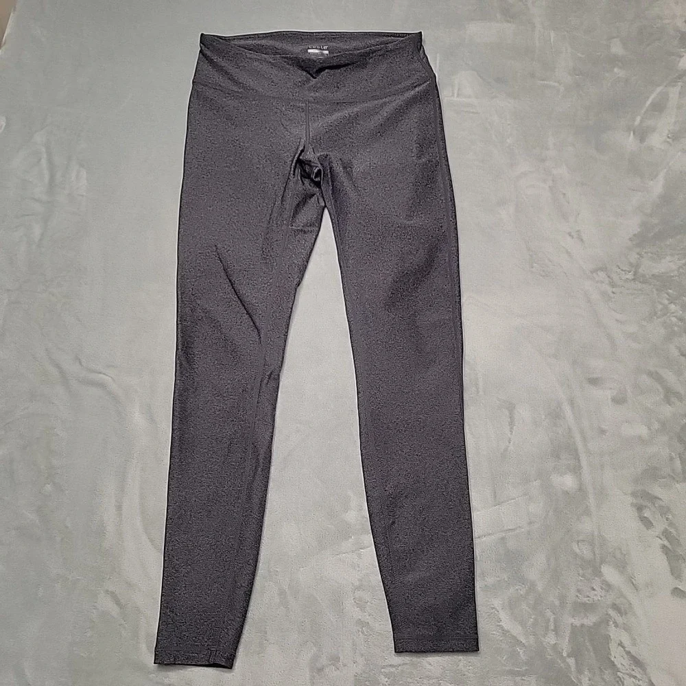 Tesla Leggings Womens Large Gray Yoga Pants Athletic Workout Gym Activewear